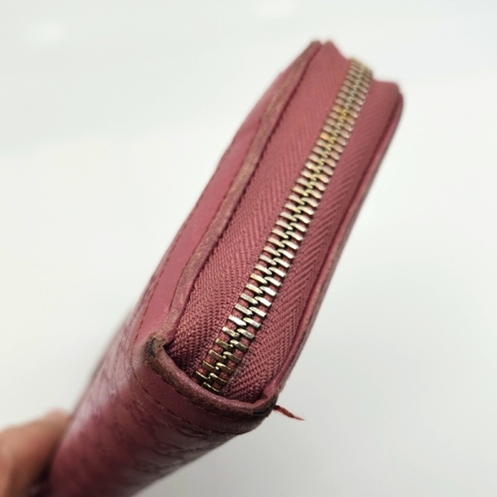 Gucci Rose Pink Long Zip Wallet with Gold Emblem See Description - Picture 11 of 11
